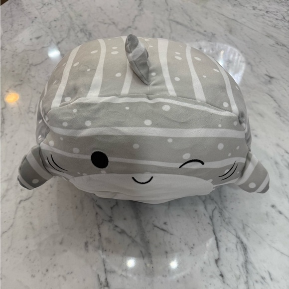 NEW Squishmallows Stackables 12" Sachie the Striped Grey Shark Whale 2023 - Picture 2 of 7
